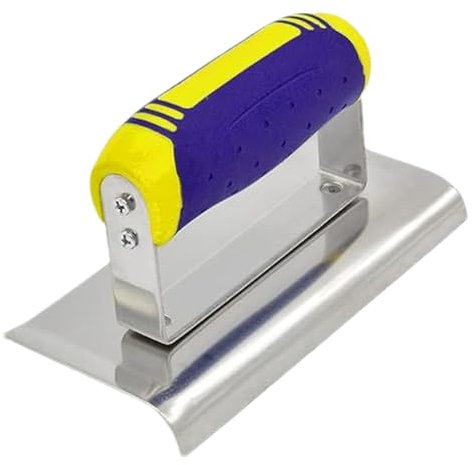 Concrete Finishing Edger - Curved/Straight End Cement Tool, Smooth Edging Trowel | Concrete Border Finisher, Slab Smoothing Trowel, Cements surfacee Edger, Precision Edge Finisher for Construction