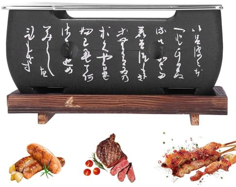 Barbacoa de carbón de leña cromada para exteriores, equipo de cocina al aire libre, horno doméstico para barbacoas de carbón, 34,5 x 17 x 12 cm, carbón vegetal cromado, parrilla de cocina para