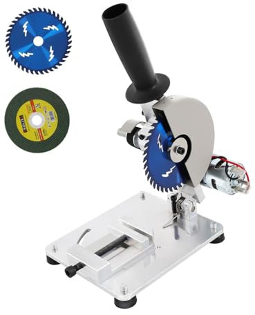ANGDI Mini se-ga da Tavolo, troncatrice elettrica con 2 Lame circolari, troncatrice Portatile con Altezza Regolabile, Micro taglierina elettrica per Il Taglio di Metalli teneri e Legno
