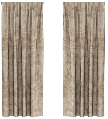 vidaXL Velvet Curtains 2 pcs Champagne 225 x 140 cm Velvet, Modern Velvet Curtains, Room Darkening, Thermal Insulation, Stylish Indoor Window Treatments, Functional Decor, Elegant Drapes