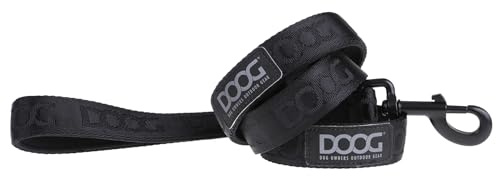 DOOG Neosport Neopren-Hundeleine – Weicher Griff, schnelltrocknend, wasserfreundlich, strapazierfähige Leine für tägliche Spaziergänge und Wasserspiele – Schwarz (Klein)