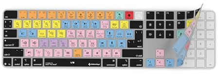 Editors Keys Keyboard Cover Compatible with Avid Pro Tools – For Apple Magic Keyboard with Touch ID & USB-C – Fits UK, US, EU Layouts – Mac Keyboard Cover (2025 Onwards)