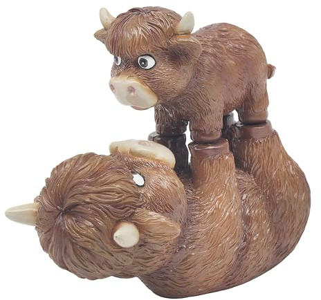 Lesser & Pavey Hamish Highland Cow Decor Figurine 12Cm | Detailed Finish, Freestanding Design, Table Decoration, Ideal for Home and Office Decor, Collector's Gift