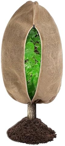Glugahrif Jute Winterpflanzenschutz Abdecktaschen,Jute Frostschutzvlies Pflanzenschutz | Baum Blumen Winterhülle