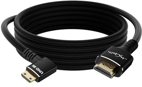 Mygatti 8K/4K Mini HDMI(90°nach rechts) auf HDMI kabel 3m,8K@60Hz,4K@120Hz
