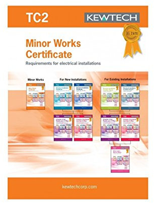 TC2 Kewtech Electrical Installation Minor Works Certificate, Carbon, Black, Small
