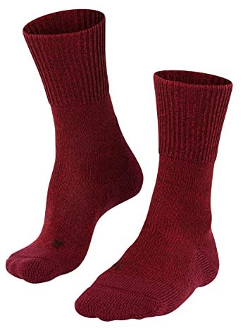 FALKE Damen TK1 Wool Wandersocken atmungsaktive schnelltrocknende klimaregulierende geruchshemmende Wolle Funktionsmaterial starke Polsterung Trekkingsocken antiblasen warm Thermo dick 1 Paar