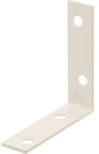 Alberts 336738 Stuhlwinkel | weiß kunststoffbeschichtet | 60 x 60 x 16 mm | 8er Set