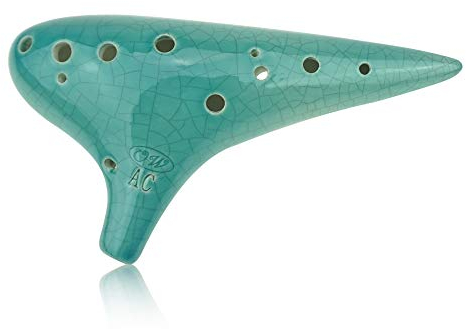 'Ocarinawind Ocarina Alto C de 12 agujeros, de manufactura exquisita, diseño craquelado, color azul