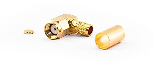 RP-SMA-Stecker gewinkelt 90° für H155 Kabel, Crimp Version