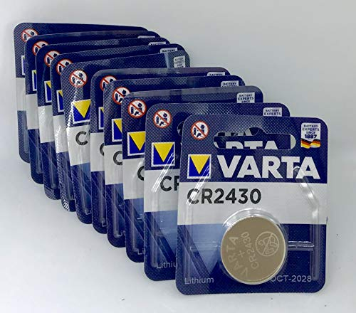 VARTA Lot de 10 Piles Bouton Lithium Electronics CR2430, 3 Volt