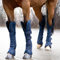 HORZE Transportgamaschen Pferd Mit Klettverschluss, 4-er Set, Gamaschen Für Höchste Sicherheit Beim Transport, Verfügbar In 3 Größen: Pony, Vollblut, Warmblut, Blau, Blau, P