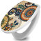 banjado Toilettendeckel mit Absenkautomatik 44,5x37cm / WC Sitz mit Absenkautomatik/Toilettensitz Duroplast mit Edelstahl Scharnieren/Klodeckel mit Absenkautomatik Motiv Modernes Mandala