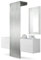 Vladon Garderobe Wandgarderobe Carlton Set 3, Made in Germany, Korpus in Weiß matt/Paneel und Spiegel in Beton Oxid Optik