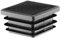 EMFA Lamellenstopfen für Vierkantrohr 16x16 mm Schwarz 10 Stück Rohrstopfen 16x16 Vierkantrohr Kunststoff vierkant 1,6x1,6 cm Stopfen Abdeckung Rohre Rohrabdeckung für Formrohr Endkappe
