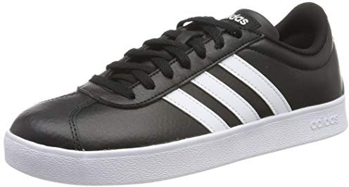 adidas Herren VL Court 2.0 Skateboardschuhe, Schwarz (Negbás/Ftwbla/Ftwbla 000), 43 1/3 EU