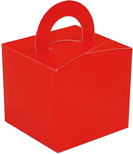 OakTree 10 Stück Ballon-Gewicht/Kuchen-/Gastgeschenkboxen, Rot