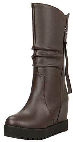 Smilice Stivali da donna con zeppa, marrone, 35 EU