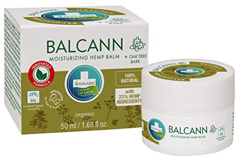 Annabis BALCANN + Eichenrinde Hanfbalsam Für Atopische Ekzeme, Schuppen, Dermatitis, Trockene, Gereizte, Empfindliche Haut, Natürliche Mit Einem Hohen Gehalt An Hanfbestandteilen, 50ml