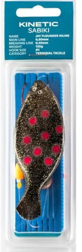 Kinetic Sabiki Jay Flounder Inline 120g #1 Black/Red Dots