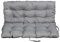 SuperKissen24. Sitzkissen Bankkissen Bankauflage für Gartenbank - 180x50 cm und Rückenlehne 180x60 cm - Outdoor und Indoor - grau