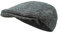 Borges & Scott Nevis Schirmmütze – Schiebermütze aus 100% handgewebter Wolle - Harris Tweed - wasserabweisend - Holzkohle Fischgrätenmuster 56cm
