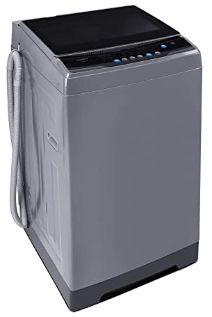 COMFEE’ 1.6 Cu.ft Portable Washing Machine, 11lbs Capacity Fully Automatic Compact Washer with Wheels, 6 Wash Programs Laundry Drain Pump, Ideal for Apartments, RV, Camping, Magnetic Gray