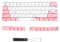 Cherry Blossom Mechanical Keyboard KeyCaps, 73pcs PBT KeyCaps, 60% KeyCaps PBT Sublimation Sublimation KeyCap Set with Removal Shaft Puller for Any Mechanical Keyboard