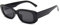 JFAN Retro Sonnenbrille Herren Damen mit UV Schutz Sunglasses Mode Rechteckige Vintage Sonnenbrille Schwarz