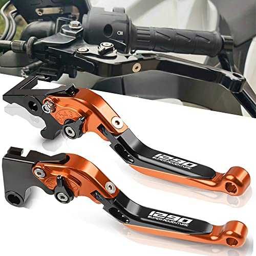 1290 Super Adv Einstellbar Bremskupplungshebel CNC Aluminium Für 1290 Super Adventure 2015-2020 1290 Super Adventure S/R/T 2015-2020 (Orange/Schwarz)