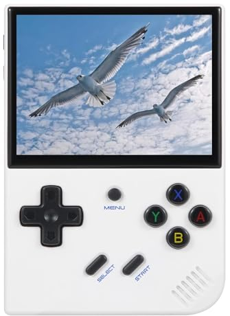 Whatsko RG351V Consola de Juego Portátil,Consola de Juego Portátil Compatible con Sistema Linux de Código Abierto,Consola de Juego Retro WiFi con Tarjeta TF 64G,Consola Retro 3.5 IPS