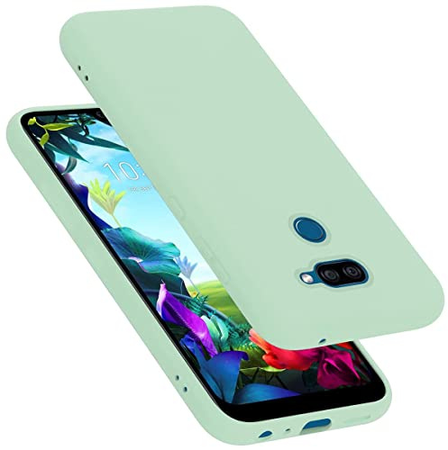 Cadorabo Hülle kompatibel mit LG K40S Hülle Silikon Handyhülle für K40S Case aus flüssigem Silikon- Kratzfeste und stoßfeste dünne TPU Schutzhülle - Liquid HELL GRÜN