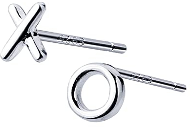 Neuheit Lustige Design Ohrringe X Und O Nette Mode Ohrstecker Für Frauen Solid Silber 925 Ohrring Geschenke Für Mädchen Charme Schmuck Ohrstecker