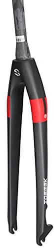 Ultra Light Full Carbon Fiber MTB Bike Rigid Fork 1-1/8 26/27.5/29 Mountain Road Bike Hard Fork Taper Forks, Cycling Accessories,Red,27.5ER