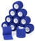 Cohesive Bandage Wrap 2 x 5 Yards, Self Adherent Vet Wrap 5CM x 4.5M Self Adhesive Bandage Tape for Wrist & Ankle Sprain Swelling Breathable Elastic Pet Bandage Grip Cover Blue (12 Roll)