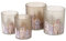 4 STK Windlichter Häuser Glas grau Weiss braun n344 Kerzenhalter Haus Dekohäuser Stadt Vintage Shabby Chic Weihnachtsdeko klar matt Geschenk Teelichthalter Windlicht Set