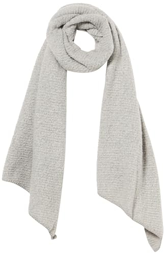 VERO MODA Damen VMLUNA Structure Scarf GA NOOS Schal, Light Grey Melange, ONE Size