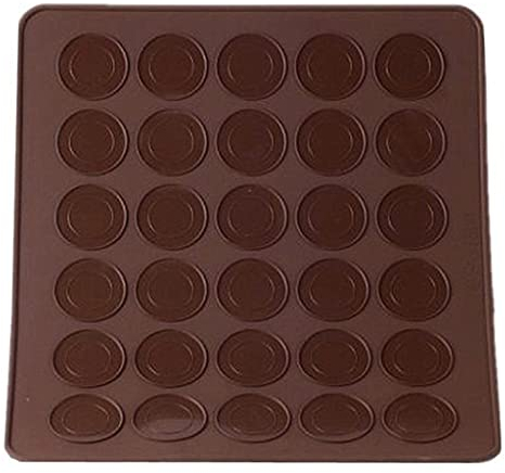misppro Moule à macarons en silicone 30 cercles pour muffins
