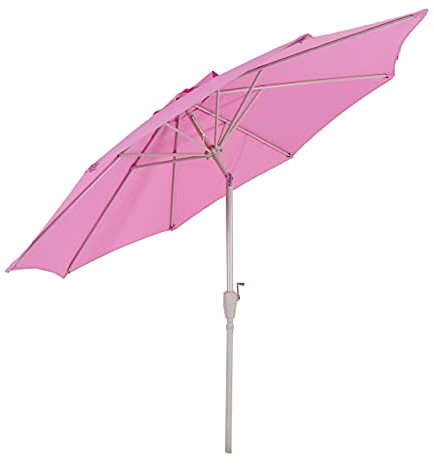 Mendler Sonnenschirm N18AM, Gartenschirm, Ø 2,7m neigbar Polyester/Alu 5kg - flieder