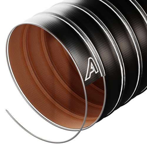 Silikon-Luftschlauch Flexschlauch, 76 mm, Schwarz, 2 m