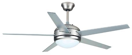 EFFE 6201-VENTILATORE da SOFFITTO (5PALE-132CM, Alluminio)