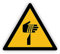 Warnzeichen (W022) Warnung vor spitzem Gegenstand - Dreieckiges Warnschild - Signalgelb (RAL 1003) nach DIN EN ISO 7010