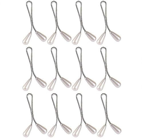 Lot de 12 barrettes pour foulard, écharpe, écharpe, perles, épingles à clips, pour dame, musulman, hijab, arabe musulman, accessoire de bijoux hijab