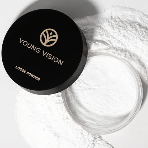 YOUNG VISION Makelloses Finish Loses Puder - Transparentes Fixierpuder, Kaschiert Feine Linien & Unreinheiten, Leicht, Langanhaltend, Für Alle Hauttypen Geeignet (Transluzentes Weiß)