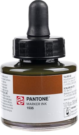 Talens | Pantone Marker-Tinte 30 ml 1535 | Flüssige Tinte + Marker-Nachfüllung | Wasserbasierte, pigmentierte Tinte in 108 Pantone-Farben