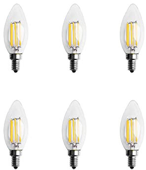 TsoLay 6X Dimmbare E12 6 Watt Cob Kerze Flamme Glüh Faden Glüh Lampe Lampe 10 x 3,5 cm