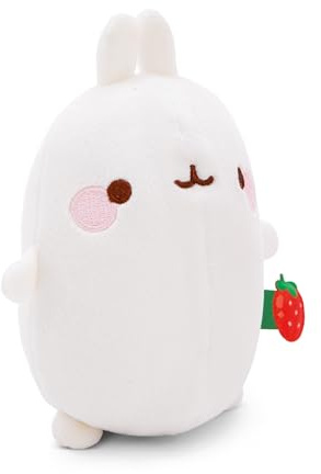 NICI MOLANG Kuscheltier 12 cm mit Glocke - Niedliches Stofftier zum Kuscheln und Spielen, MOLANG Plüschtier für Schmusetierliebhaber - 49484, Weiß