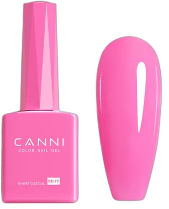 CANNI Esmaltes Semipermanentes de Uñas en Gel rosa pink Pintauñas Semipermanentes Apto Para Principiantes Manicura 9ml