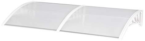 Door Canopy Awning Window Rain Shelter Cover - Canopy Awning for Door and Windowfor Front Door Porch with white support (200 * 90cm)