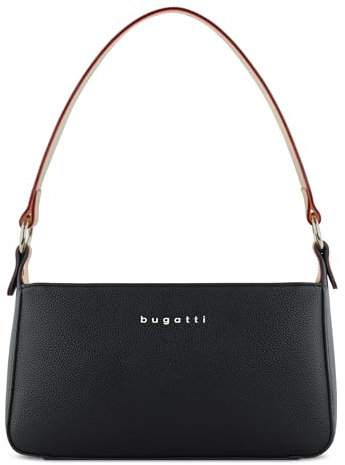 bugatti Ella kleine Damen-Umhängetasche - Kunstleder, Reißverschluss, in Schwarz